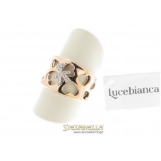 LE BEBE' Anello oro rosa e bianco 18kt bimbo diamanti referenza LBB353